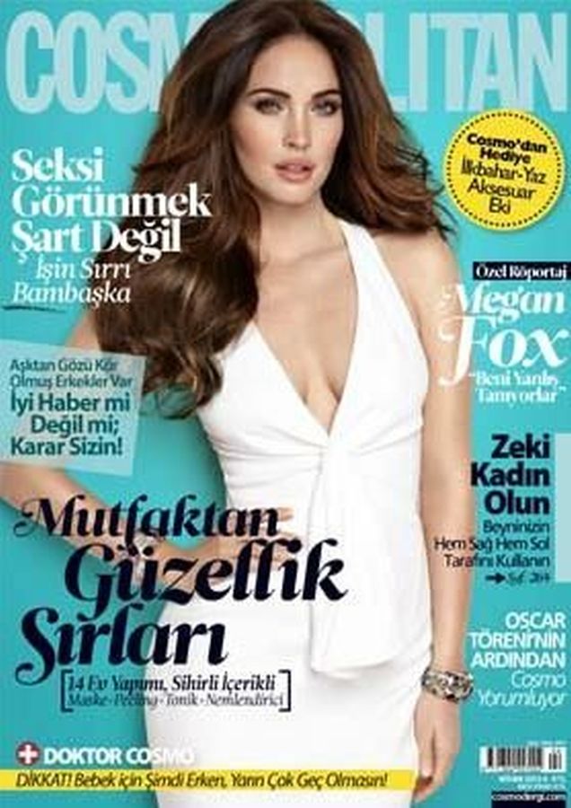 COSMOPOLITAN TURKEY magazine side cover  April 2012