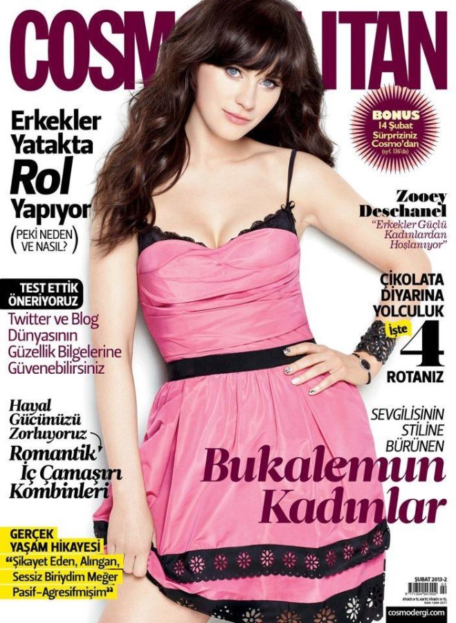 COSMOPOLITAN TURKEY magazine side cover  February 2013