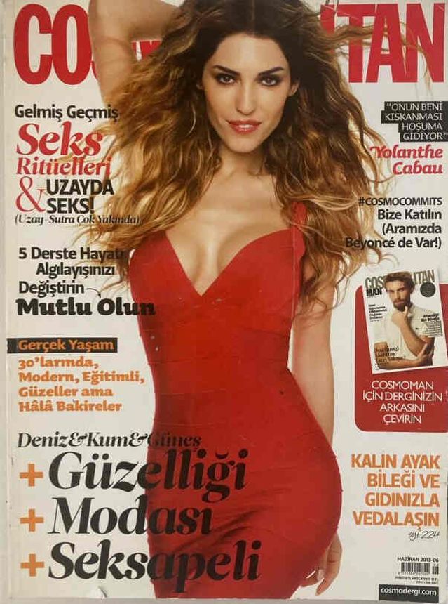 COSMOPOLITAN TURKEY magazine side cover  June 2013