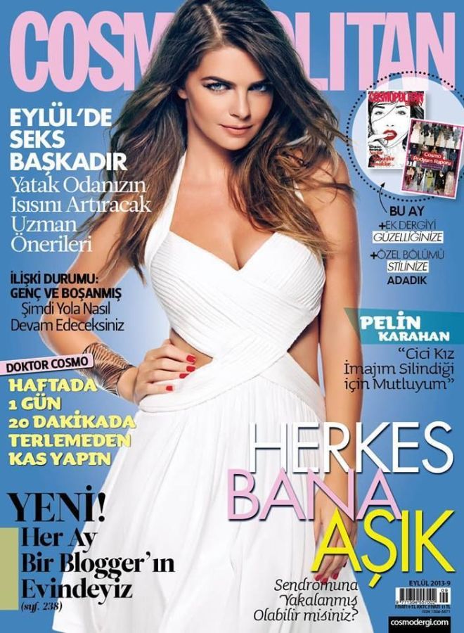 COSMOPOLITAN TURKEY magazine side cover  September 2013