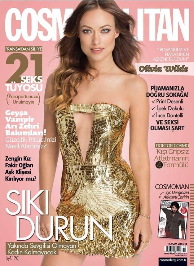 COSMOPOLITAN TURKEY magazine side cover  November 2013