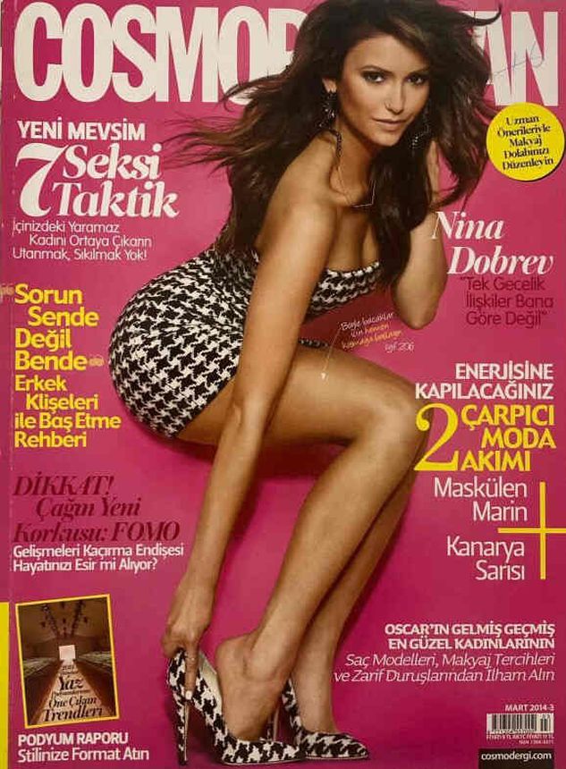 COSMOPOLITAN TURKEY magazine side cover  March 2014