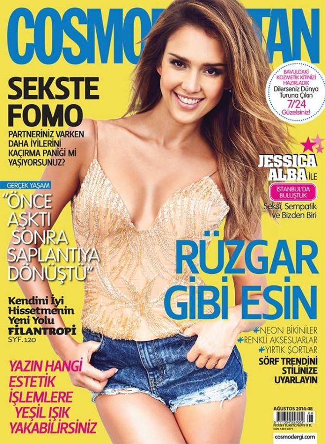 COSMOPOLITAN TURKEY magazine side cover  August 2014