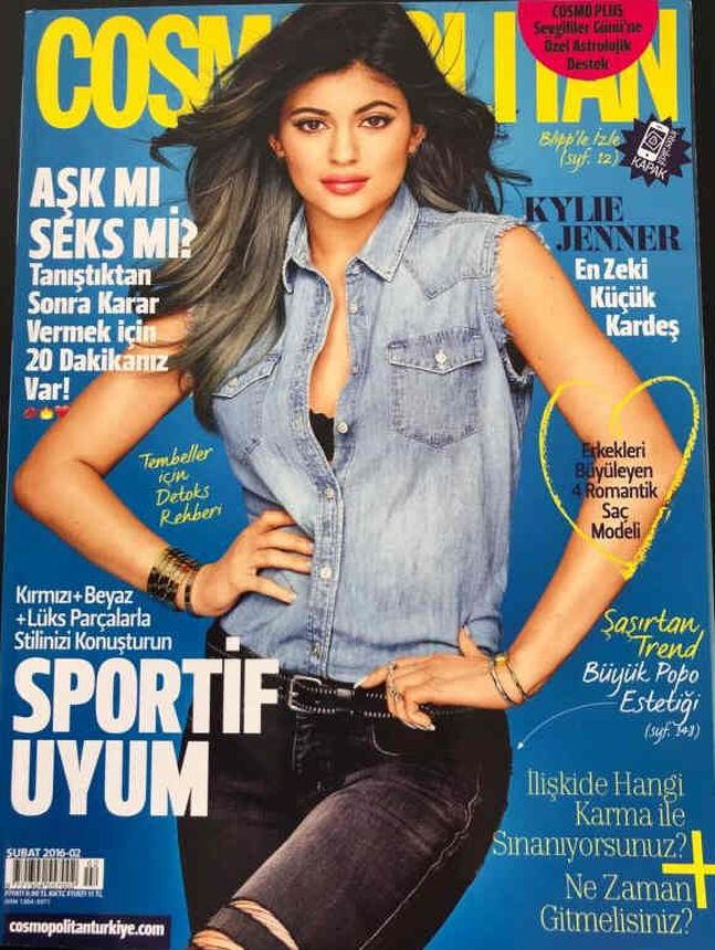 COSMOPOLITAN TURKEY magazine side cover  February 2016