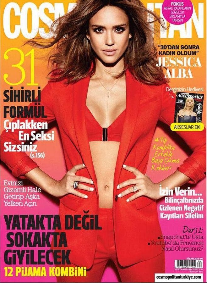 COSMOPOLITAN TURKEY magazine side cover  April 2016