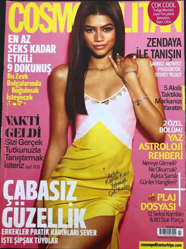 COSMOPOLITAN TURKEY magazine side cover  July 2016