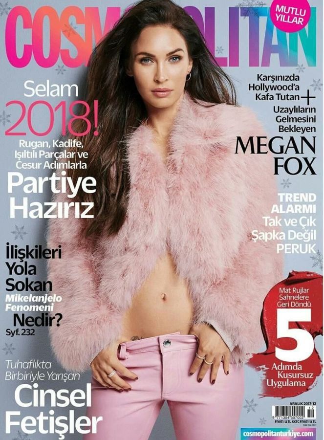 COSMOPOLITAN TURKEY magazine side cover  December 2017