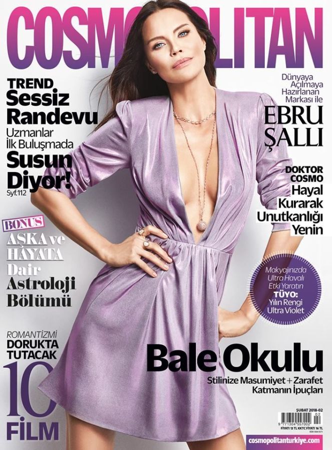 COSMOPOLITAN TURKEY magazine side cover  February 2018