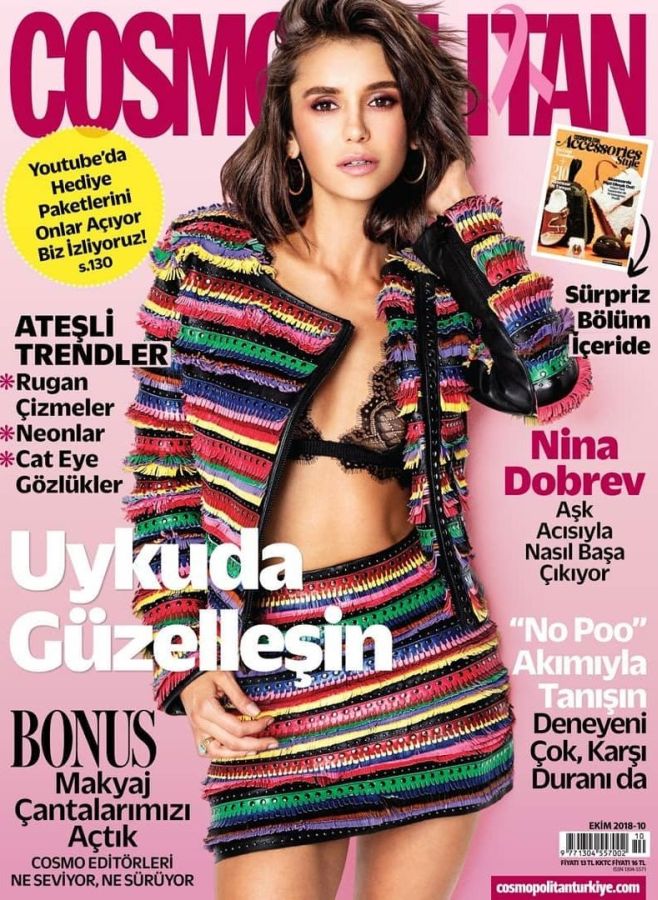 COSMOPOLITAN TURKEY magazine side cover  October 2018