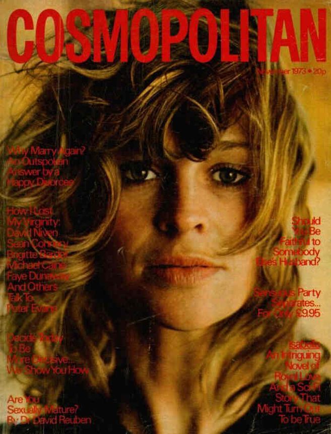 COSMOPOLITAN UK magazine side cover  November 1973