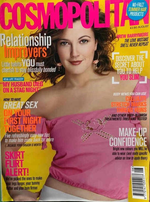 COSMOPOLITAN UK magazine side cover  August 2003