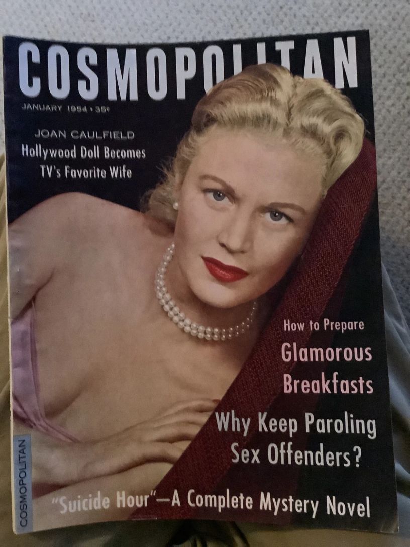 COSMOPOLITAN USA magazine side cover  January 1954