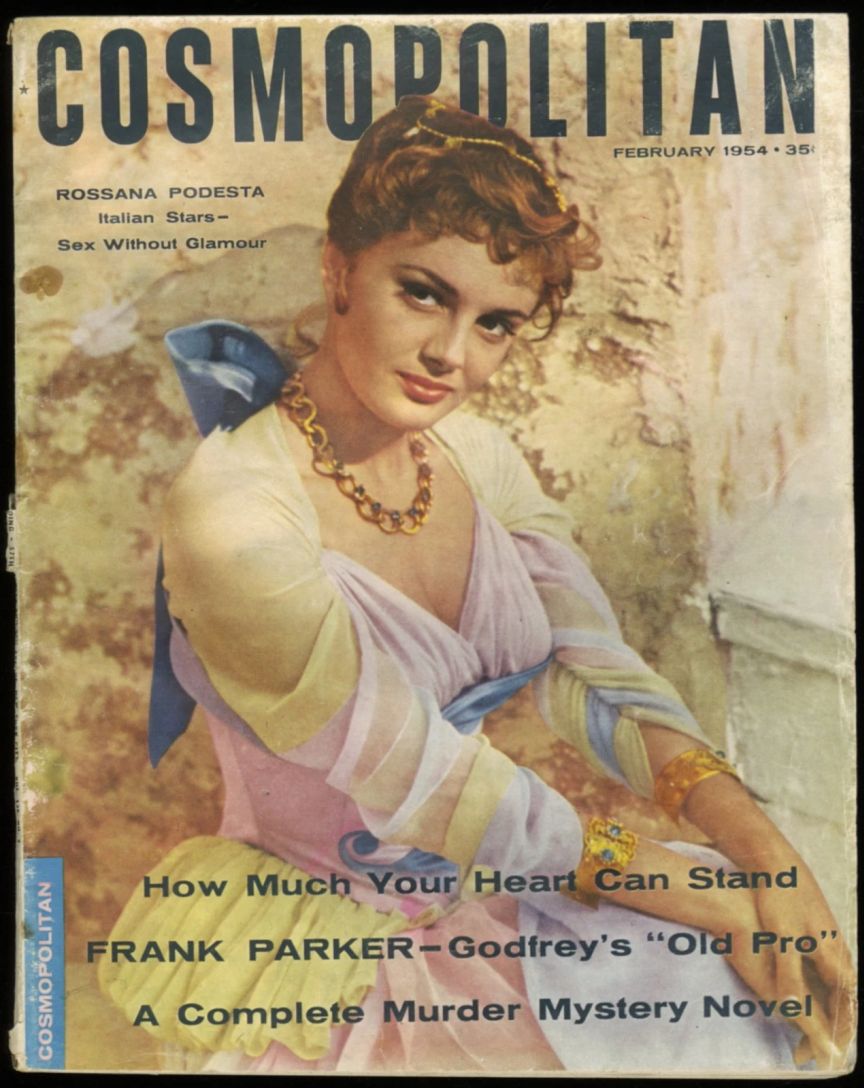 COSMOPOLITAN USA magazine side cover  February 1954