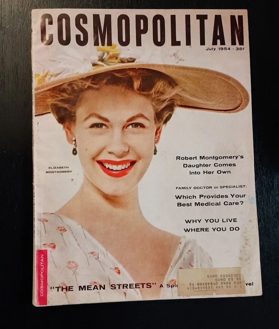 COSMOPOLITAN USA magazine side cover  July 1954