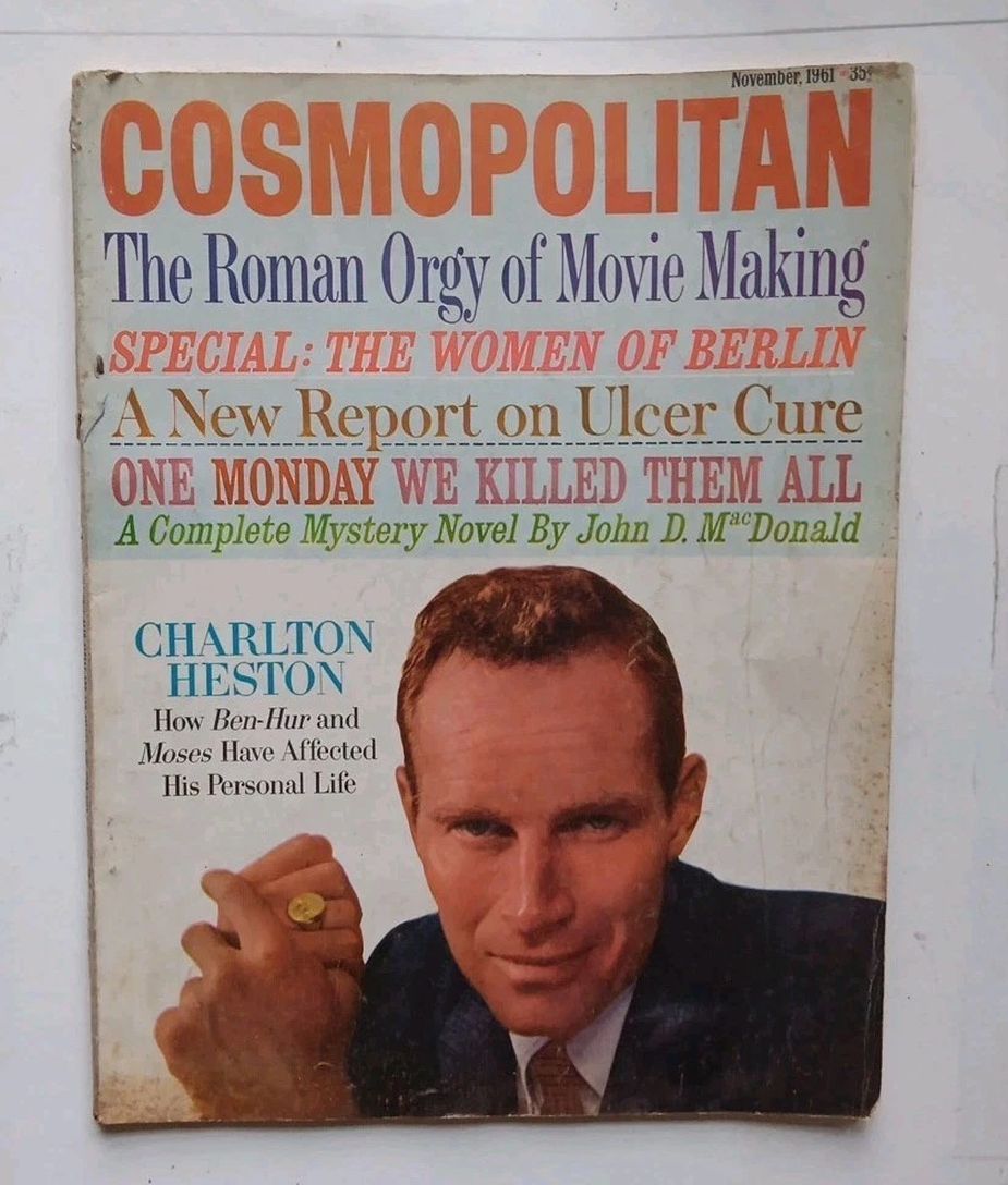 COSMOPOLITAN USA magazine side cover  November 1961