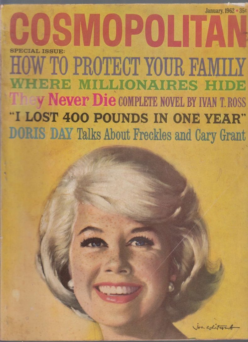 COSMOPOLITAN USA magazine side cover  January 1962