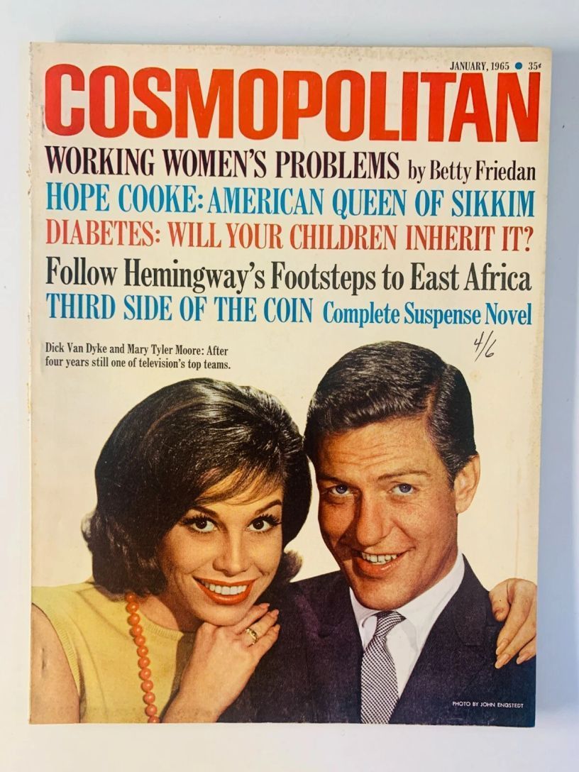 COSMOPOLITAN USA magazine side cover  January 1965