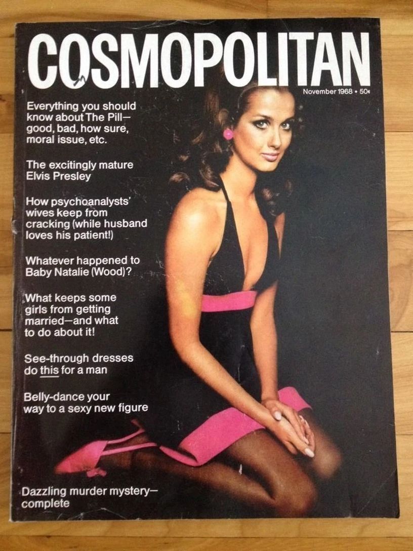 COSMOPOLITAN USA magazine side cover  November 1968