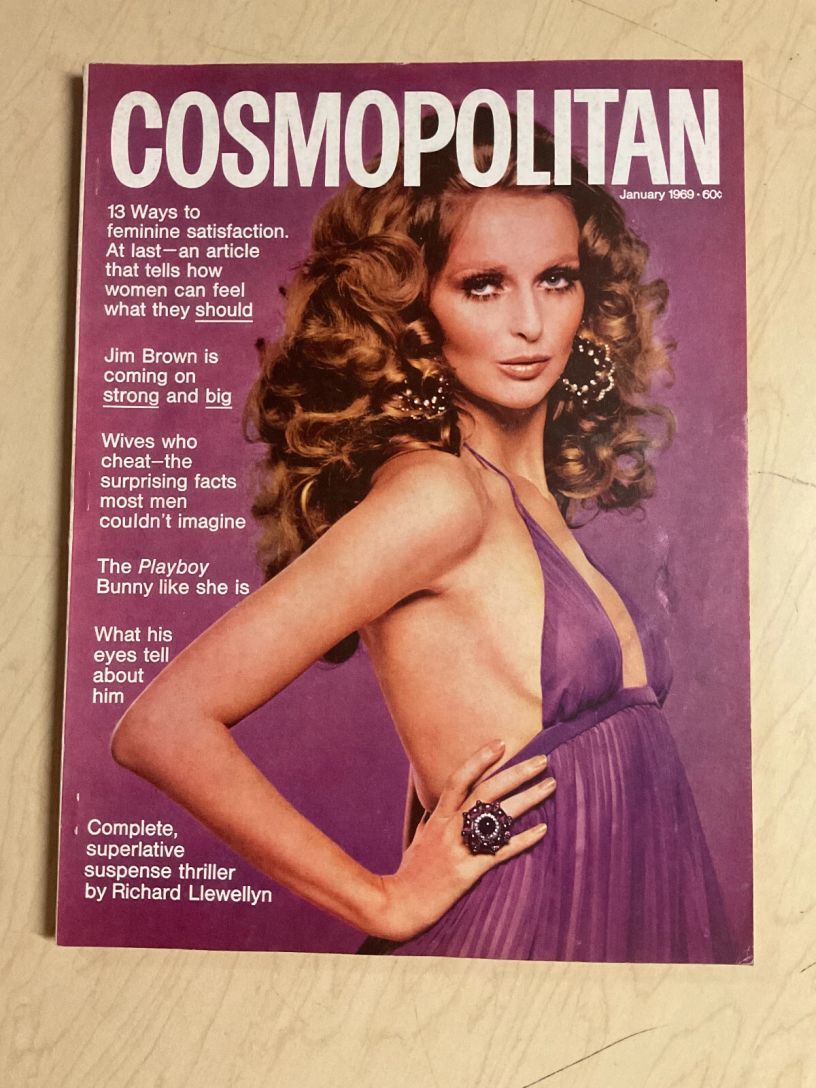 COSMOPOLITAN USA magazine side cover  January 1969