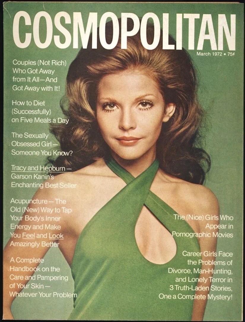 COSMOPOLITAN USA magazine side cover  March 1972