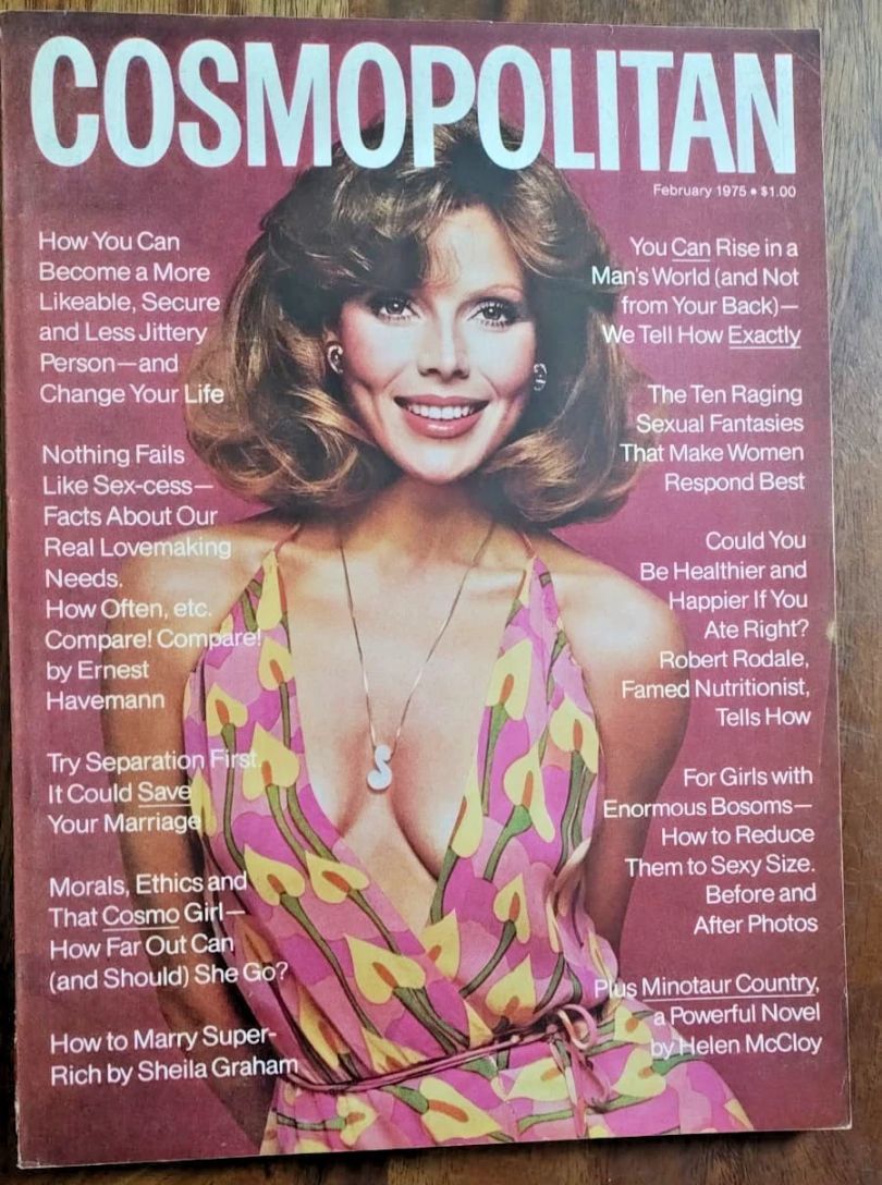 COSMOPOLITAN USA magazine side cover  February 1975