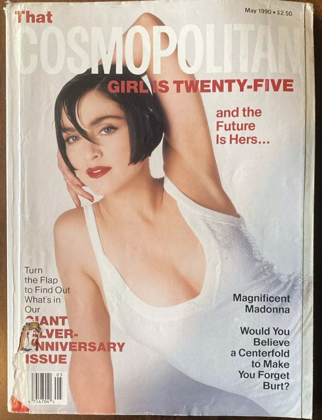 COSMOPOLITAN USA magazine side cover  May 1990