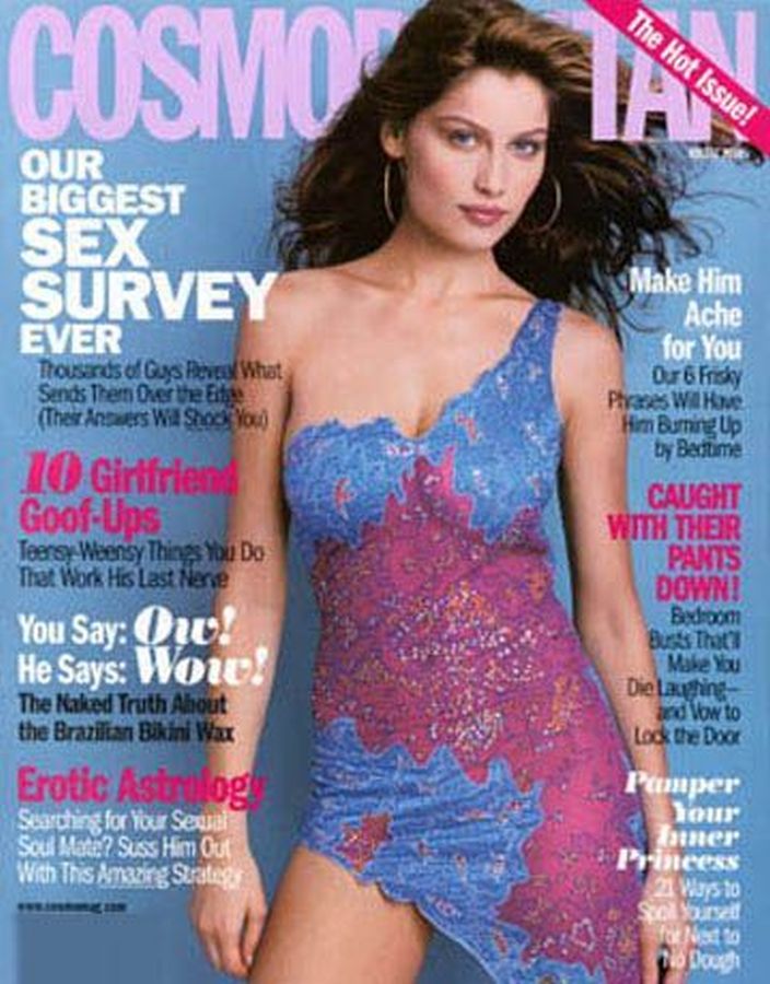 COSMOPOLITAN USA magazine side cover  August 2000