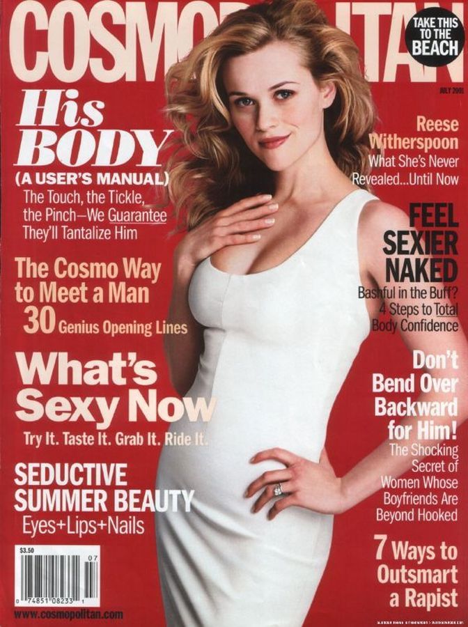 COSMOPOLITAN USA magazine side cover  July 2001