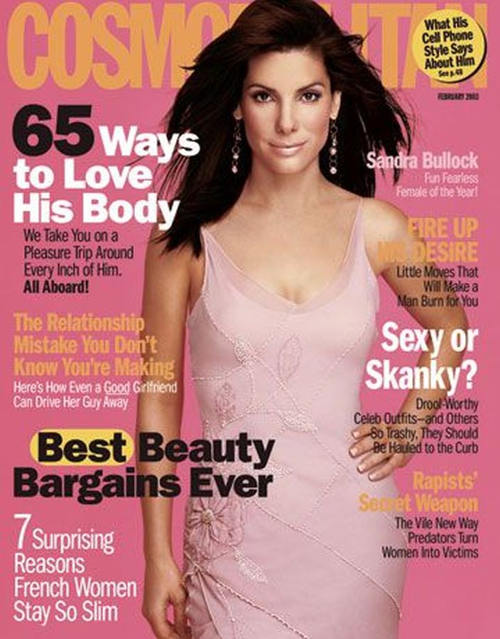 COSMOPOLITAN USA magazine side cover  February 2003