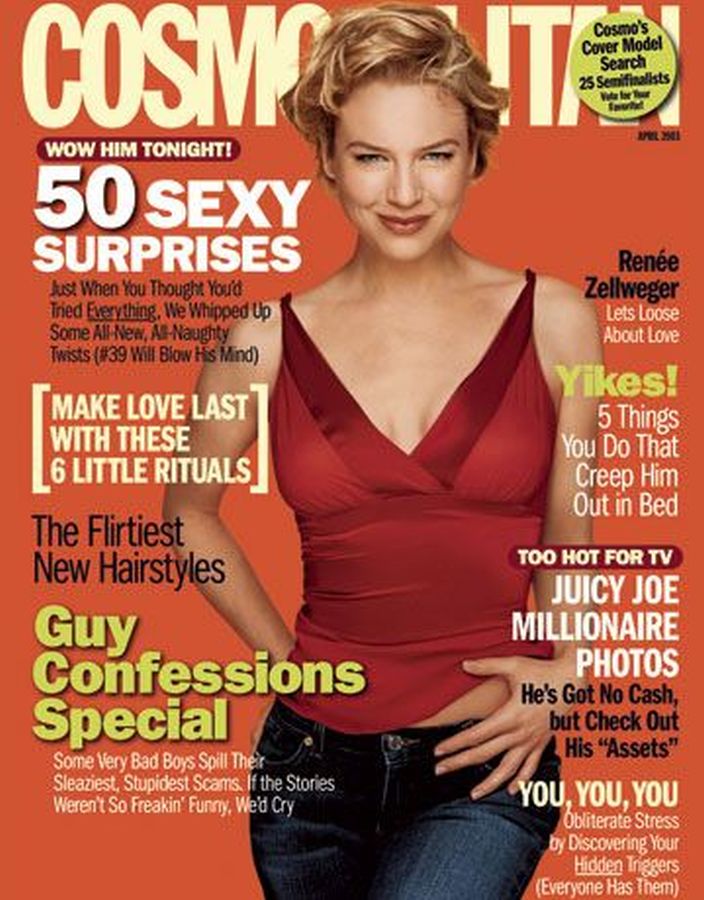 COSMOPOLITAN USA magazine side cover  April 2003