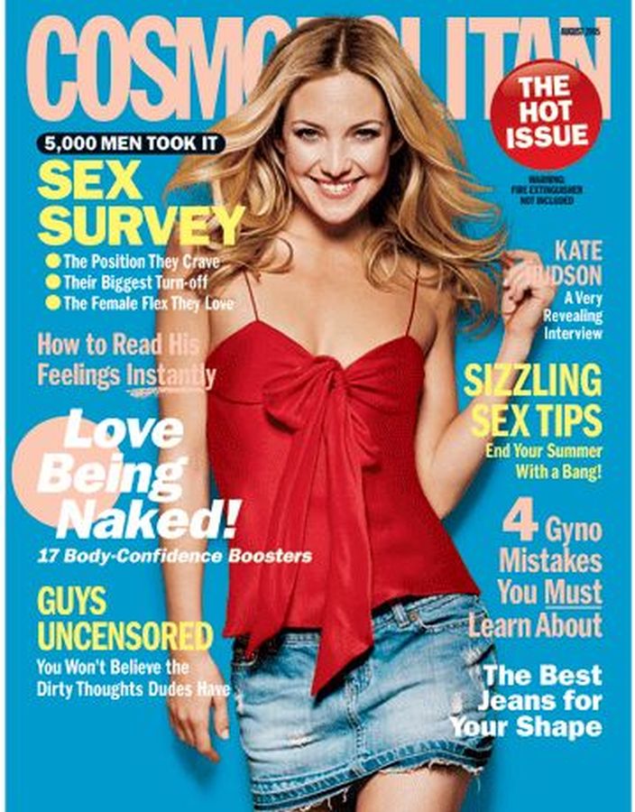 COSMOPOLITAN USA magazine side cover  August 2005