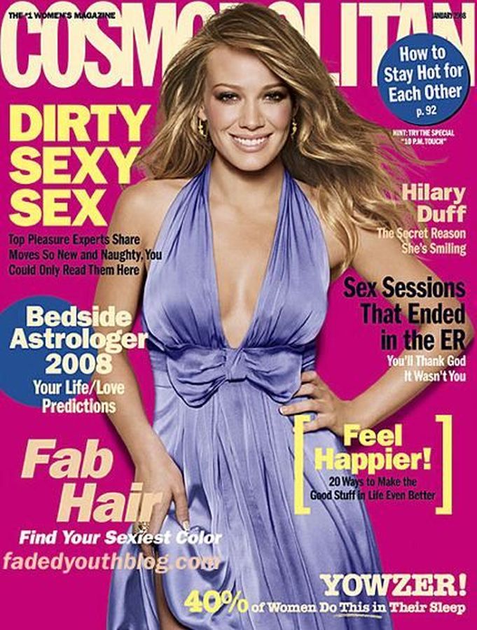COSMOPOLITAN USA magazine side cover  January 2008