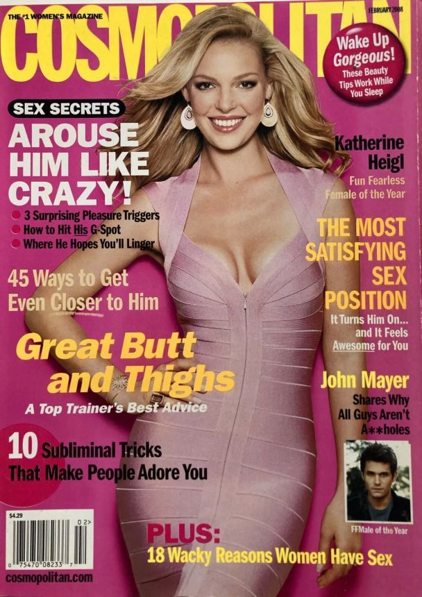 COSMOPOLITAN USA magazine side cover  February 2008