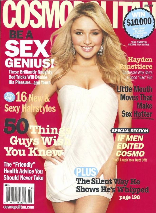 COSMOPOLITAN USA magazine side cover  April 2008
