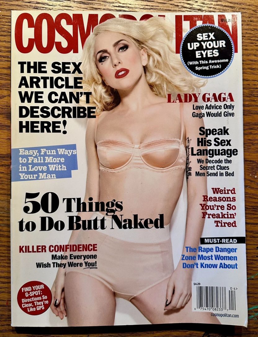 COSMOPOLITAN USA magazine side cover  April 2010