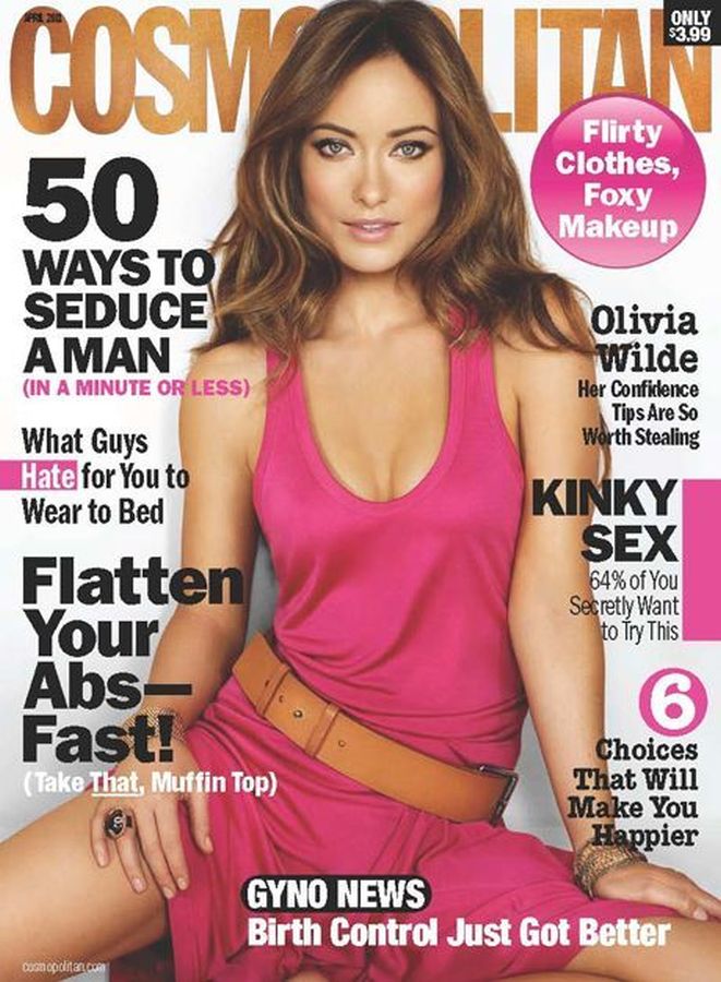 COSMOPOLITAN USA magazine side cover  April 2011