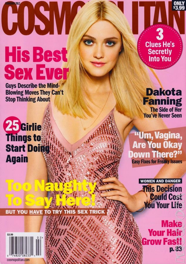 COSMOPOLITAN USA magazine side cover  February 2012