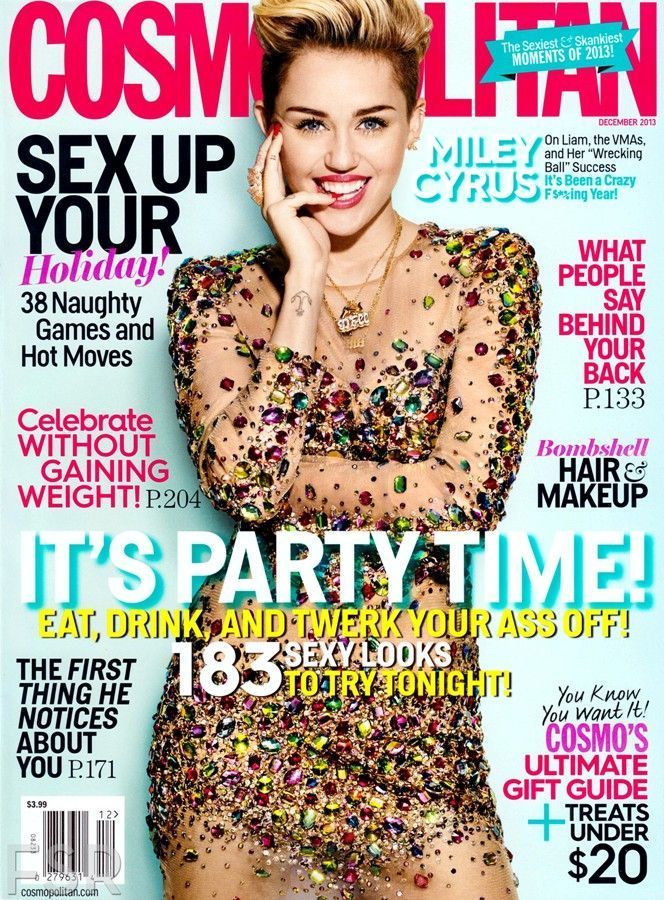 COSMOPOLITAN USA magazine side cover  December 2013