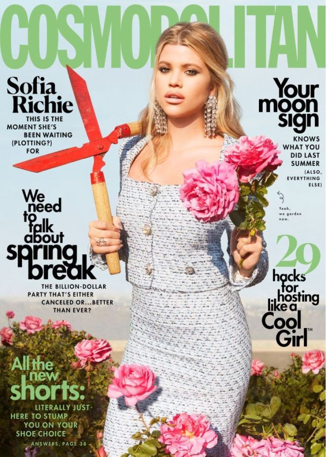 COSMOPOLITAN USA magazine side cover  April 2020
