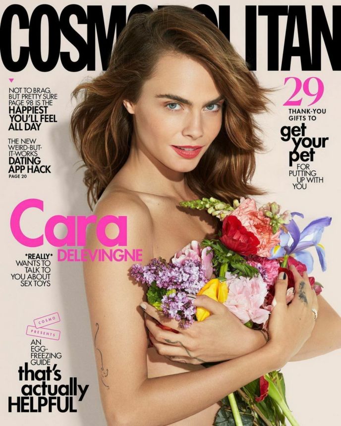 COSMOPOLITAN USA magazine side cover  July/August 2021