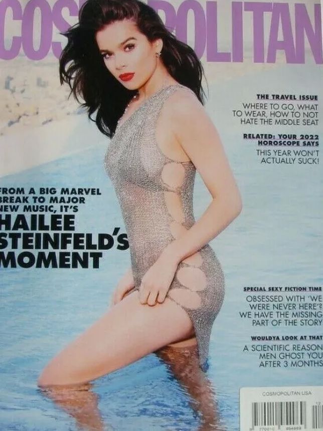 COSMOPOLITAN USA magazine side cover  December 2021/ January 2022 
