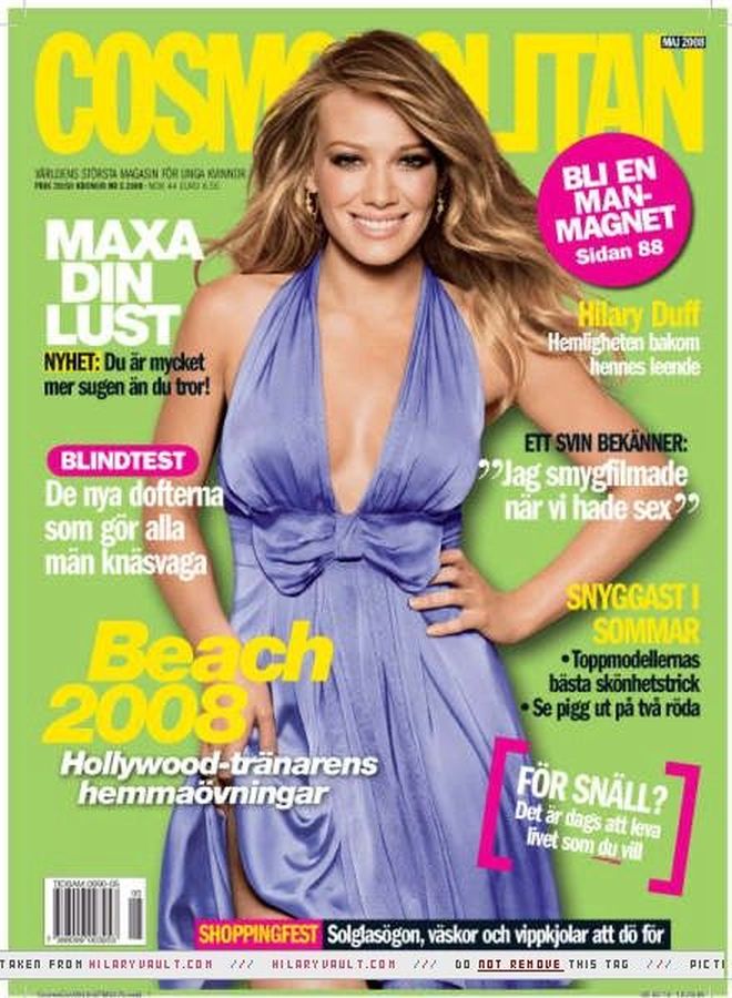COSMOPOLITAN SWEDEN magazine side cover  May 2008