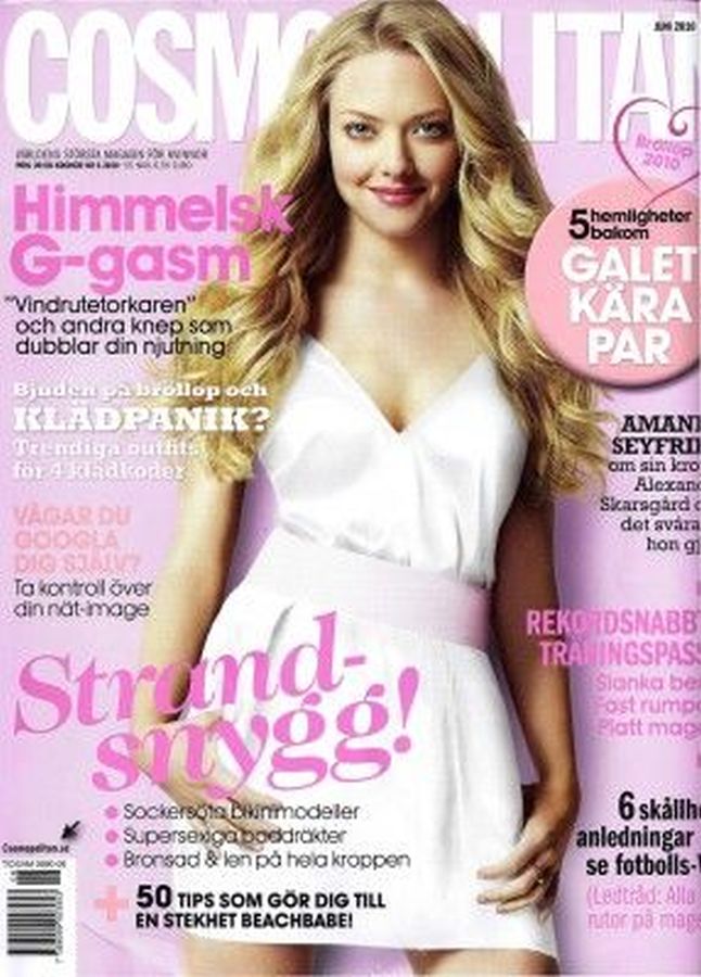COSMOPOLITAN SWEDEN magazine side cover  June 2010
