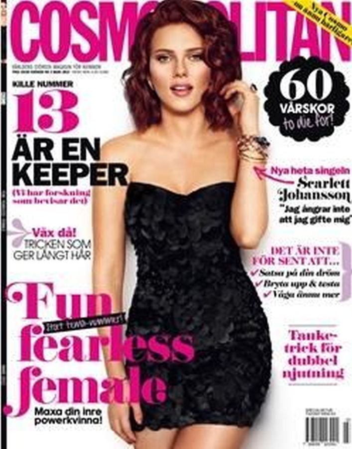 COSMOPOLITAN SWEDEN magazine side cover  March 2012