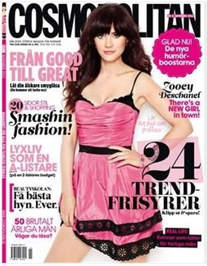 COSMOPOLITAN SWEDEN magazine side cover  November 2012