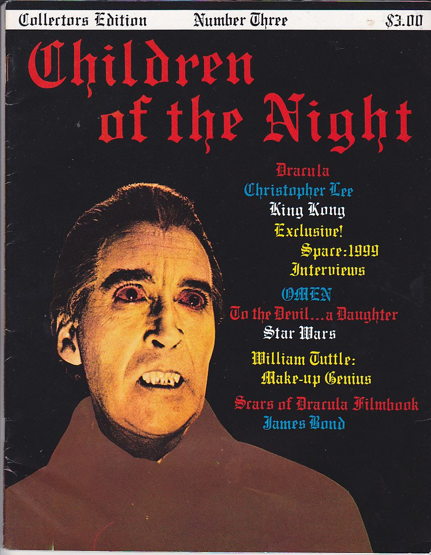 CHILDREN OF THE NIGHT magazine side cover Issue 3  
