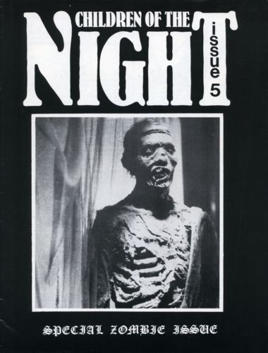 CHILDREN OF THE NIGHT magazine side cover Issue 5  1985
