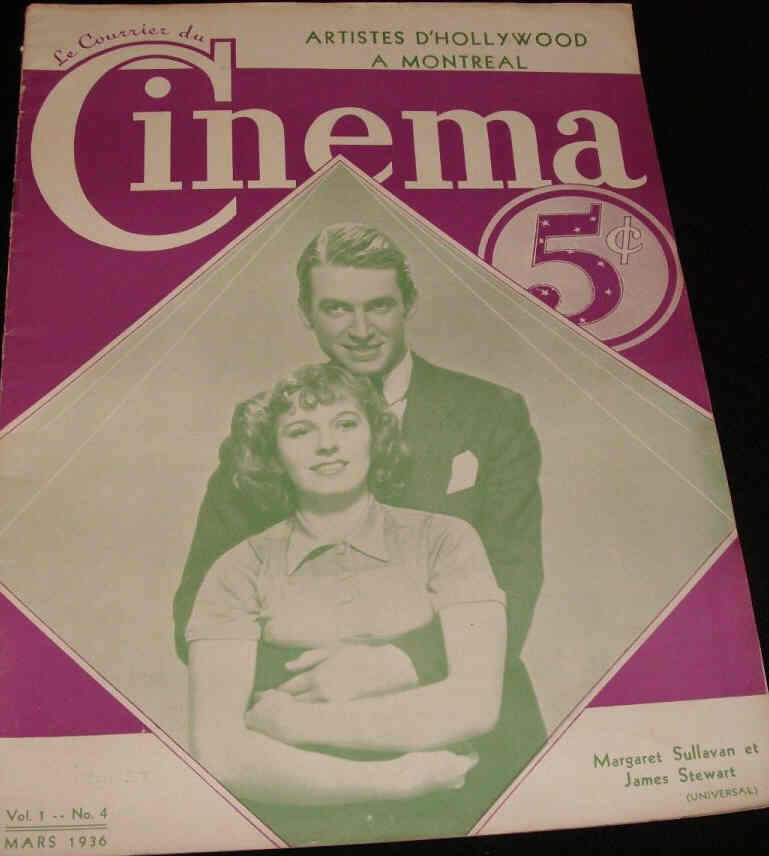 COURRIER DU CINEMA |LE magazine side cover Issue 4 March 1936