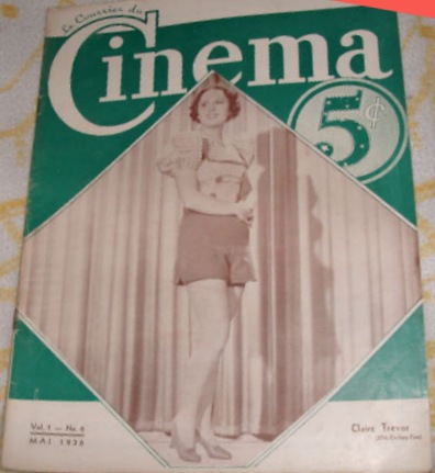 COURRIER DU CINEMA |LE magazine side cover May 1936