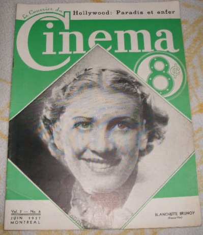 COURRIER DU CINEMA |LE magazine side cover June 1937